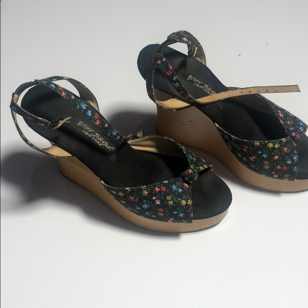 Betsey Johnson floral platforms